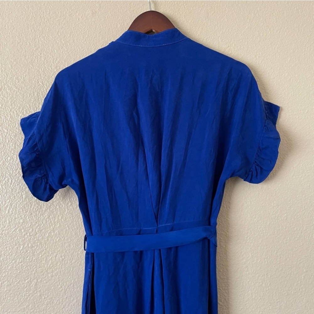 Anthropologie Corey Lynn Calter Ruffle Hem Midi Shirt Dress - Picture 11 of 11
